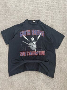 Garth Brooks 2019 Stadium Tour T Shirt 2XL -Black Country Concert Graphic Tee
